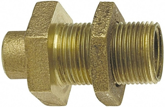 NIBCO B351350 Cast Copper Pipe Bulkhead: 3/4" Fitting, C x F, Pressure Fitting