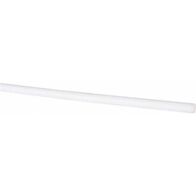 Value Collection 5503072 Plastic Rod: Polytetrafluroethylene, 2' Long, 3/16" Dia, White