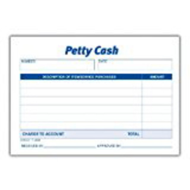 TOPS BUSINESS FORMS 3008 Tops Received of Petty Cash Form, 5in x 3-1/2in TOPS BUSINESS FORMS 3008 Tops Received of Petty Cash Form, 5in x 3-1/2in
