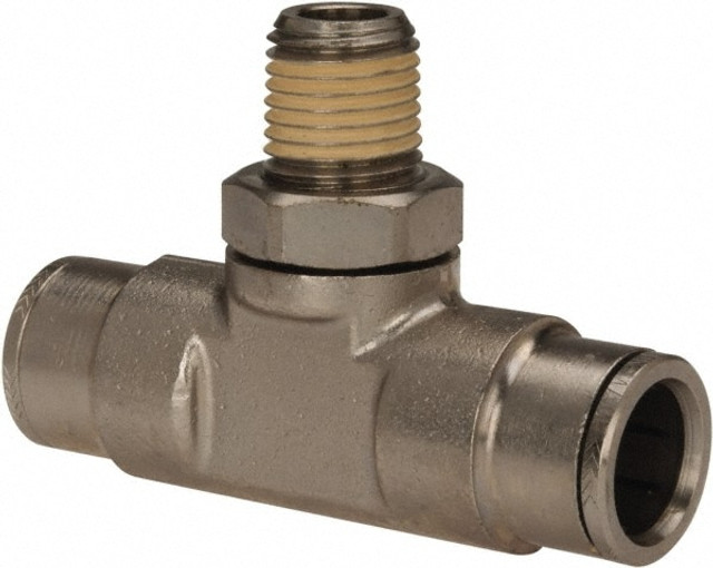 Norgren 124670728 Push-To-Connect Tube to Male & Tube to Male NPT Tube Fitting: 1/4" Thread, 1/2" OD