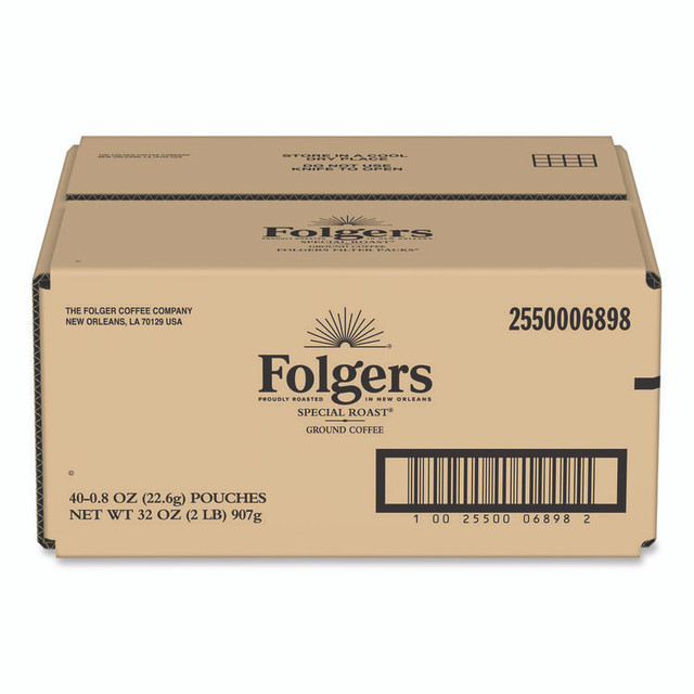 KEURIG DR PEPPER Folgers® 06898 Coffee Filter Packs, Special Roast, 0.8 oz, 40/Carton