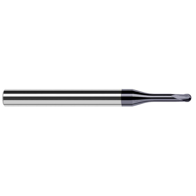 Harvey Tool 37831-C6 Ball End Mill: 1/32" Dia, 19/64" LOC, 2 Flute(s), Solid Carbide