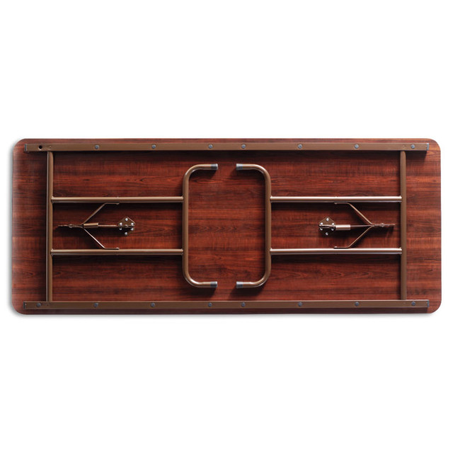 ALERA FT727230MY Wood Folding Table, Rectangular, 71.88w x 29.88d x 29.13h, Mahogany