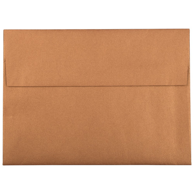 JAM PAPER AND ENVELOPE 900905026 JAM Paper Booklet Invitation Envelopes, A7, Gummed Seal, Copper, Pack Of 25