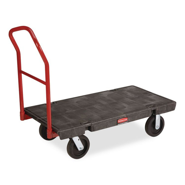 RUBBERMAID COMMERCIAL PROD. 443600BK Heavy-Duty Platform Truck Cart, 2,000 lb Capacity, 24 x 48 Platform, Black