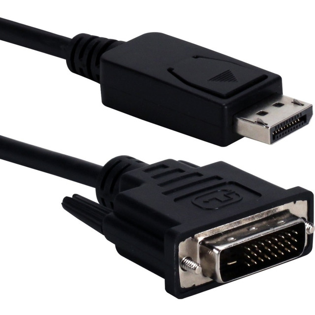 QVS, INC. DPDVI-15 QVS 15ft DisplayPort to DVI Digital Video Cable - First End: 1 x DisplayPort 1.1 Digital Audio/Video - Male - Second End: 1 x DVI Digital Video - Male - Supports up to 1920 x 1200 - Black QVS, INC. DPDVI-15 QVS 15ft DisplayPort to DVI Digital Video Cable - First End: 1 x DisplayPort 1.1 Digital Audio/Video - Male - Second End: 1 x DVI Digital Video - Male - Supports up to 1920 x 1200 - Black