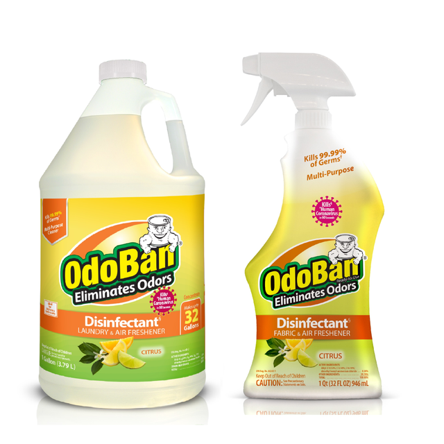 ODOBAN 91CITQG-OD Ready-To-Use Disinfectant And Odor Eliminator, 32 Oz Spray/1 Gallon Concentrate, Citrus Scent ODOBAN 91CITQG-OD Ready-To-Use Disinfectant And Odor Eliminator, 32 Oz Spray/1 Gallon Concentrate, Citrus Scent