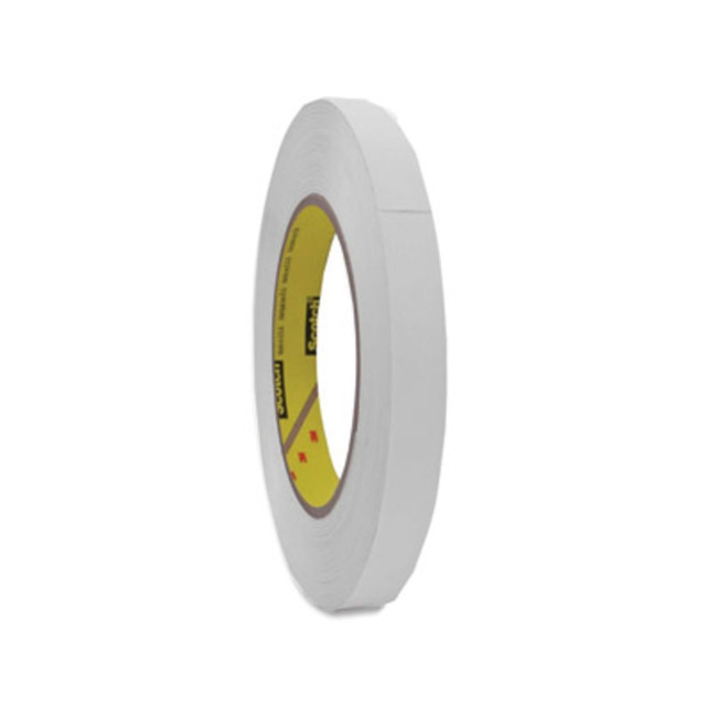 3M CO 25612 Scotch Flatback Write-On Paper Tape - 20 yd Length x 0.50in Width - 3in Core - 6.70 mil - Rubber Backing - 1 Roll - White