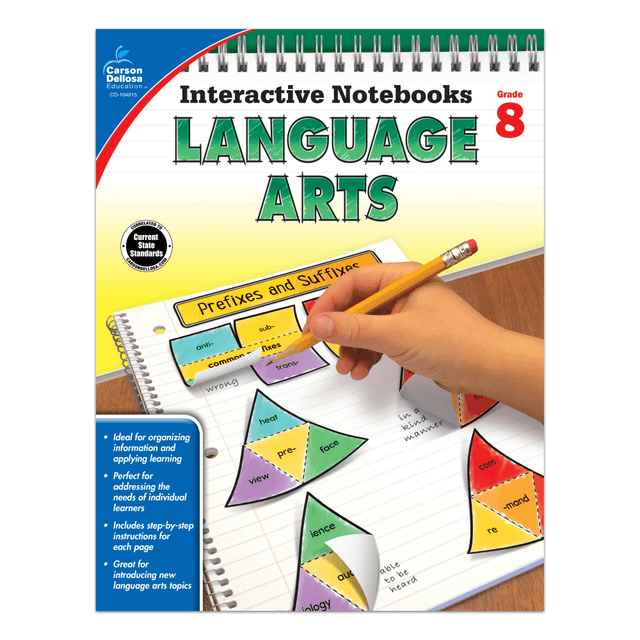 CARSON-DELLOSA PUBLISHING LLC 104915 Carson-Dellosa Interactive Language Arts Notebook, Grade 8 CARSON-DELLOSA PUBLISHING LLC 104915 Carson-Dellosa Interactive Language Arts Notebook, Grade 8