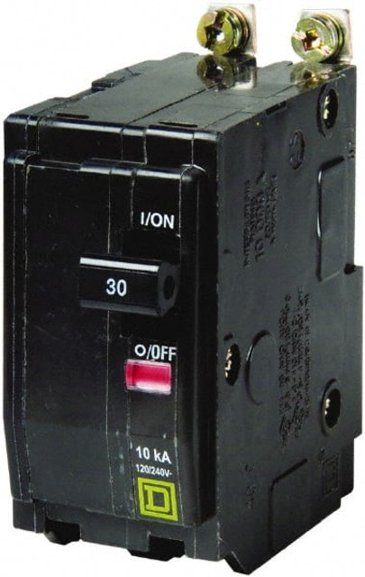 Square D QOB230 30 Amp, 240 VAC, 2 Pole, Bolt On Miniature Circuit Breaker