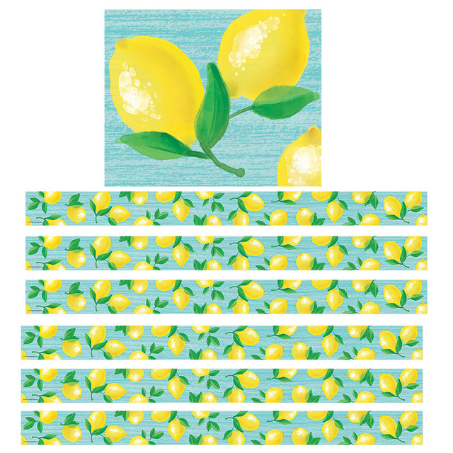 EDUCATORS RESOURCE Teacher Created Resources TCR8489-6  Border Trim, Lemon Zest, 35', Set Of 6 Packs