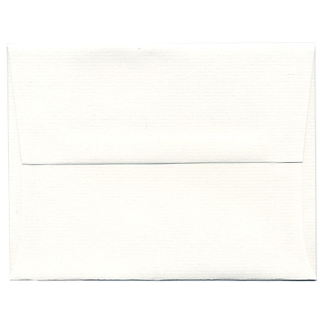 JAM PAPER AND ENVELOPE 99118 JAM Paper Booklet Invitation Envelopes, A2, Gummed Seal, Strathmore Bright White, Pack Of 25