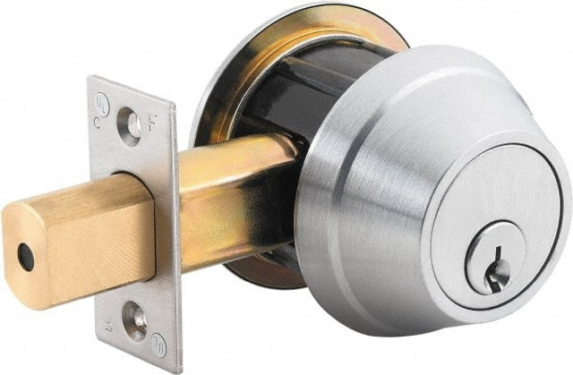 Dormakaba 7234609 1-3/8 to 2" Door Thickness, Bright Brass Finish, Double Cylinder Deadbolt