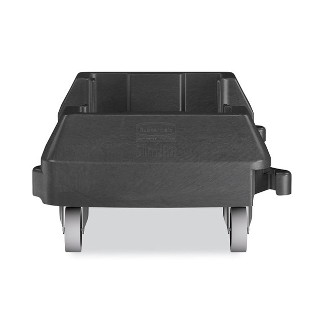 RUBBERMAID COMMERCIAL PROD. 1980602 Slim Jim Resin Trainable Dolly, 120 lb Capacity, 23.86 x 14.71 x 8.36, Black