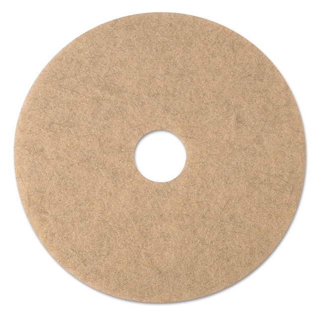 3M/COMMERCIAL TAPE DIV. 19008 Ultra High-Speed Natural Blend Floor Burnishing Pads 3500, 20" Diameter, Tan, 5/Carton