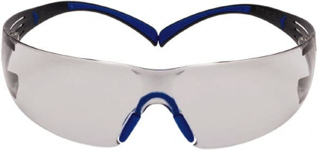 3M 7100156103 Safety Glass: Anti-Fog, Polycarbonate, Gray Lenses, Frameless, UV Protection
