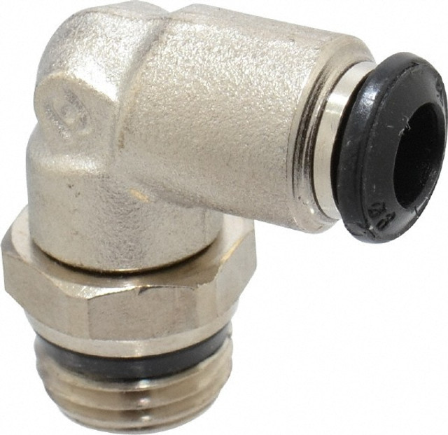 Aignep USA 50110N-6-1/4 Push-To-Connect Tube to Universal Thread Tube Fitting: Swivel Elbow, 1/4" Thread