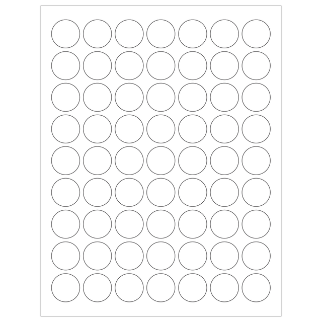 B O X MANAGEMENT, INC. LL142 Tape Logic Inkjet/Laser Labels, LL142, Round, 1in, White, Case Of 6,300