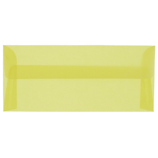 SEAGATE TECHNOLOGY LLC PACV356 JAM Paper #10 Business Booklet Envelopes, Translucent, Gummed Closure, Primary Yellow, Pack Of 25