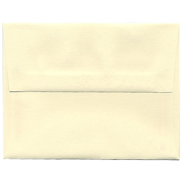 JAM PAPER AND ENVELOPE JAM Paper 191158  Booklet Invitation Envelopes, A2, Gummed Seal, Strathmore Ivory, Pack Of 25