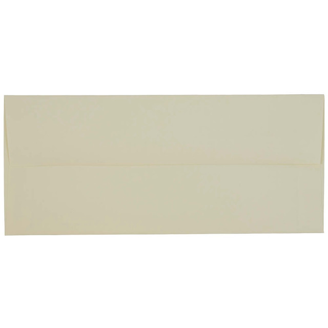 JAM PAPER AND ENVELOPE JAM Paper 17877  Strathmore Booklet Envelopes, #10, Gummed Seal, Ivory Laid, Pack Of 25