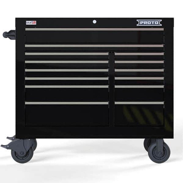 Proto JSTV4239RD14BK Steel Tool Roller Cabinet: 14 Drawers