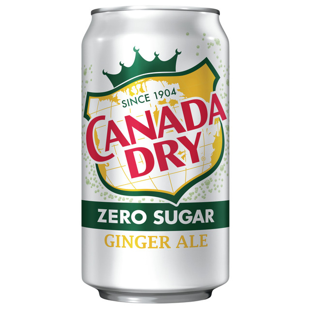 DR. PEPPER SNAPPLE GROUP, INC. Canada Dry 20124  Zero Sugar Ginger Ale, 12 Oz., Case Of 24