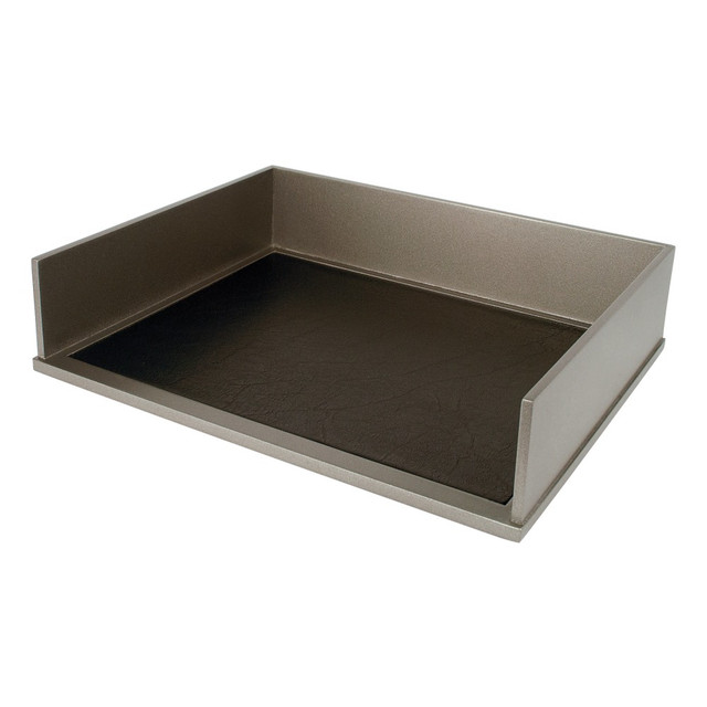 VICTOR TECHNOLOGY S1154 Victor Wood Classic Silver Collection Stacking Letter Tray, 3 1/16inH x 10 11/16inW x 13 7/16inD, Silver