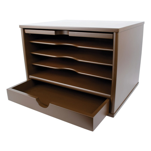 VICTOR TECHNOLOGY B4720 Victor Desktop Organizer, 9 3/4inH x 14inW x 10 3/4inD, Mocha Brown VICTOR TECHNOLOGY B4720 Victor Desktop Organizer, 9 3/4inH x 14inW x 10 3/4inD, Mocha Brown
