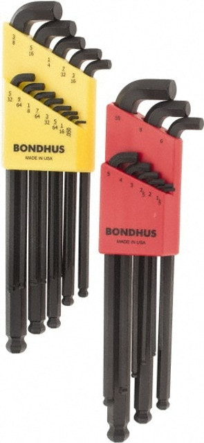 Bondhus 20599 22 Piece L-Key Ball End Hex Key Set