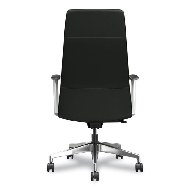 HON COMPANY CEUW0PU10C9P Cofi Executive High Back Chair, Supports Up to 300 lb, 15.5 to 20.5 Seat Height, Black Seat/Back, Polished Aluminum Base