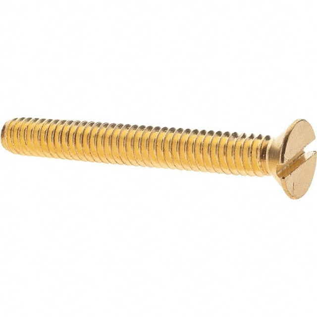 Value Collection 90689 Machine Screw: 1/4-20 x 2", Flat Head, Slotted