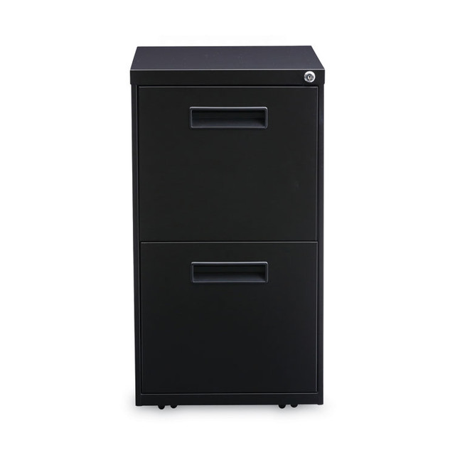 ALERA PAFFBL File Pedestal, Left or Right, 2 Legal/Letter-Size File Drawers, Black, 14.96" x 19.29" x 27.75"