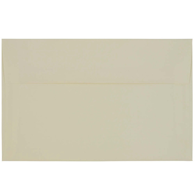 JAM PAPER AND ENVELOPE 23565 JAM Paper Booklet Invitation Envelopes, A10, Gummed Seal, Strathmore Natural White, Pack Of 25