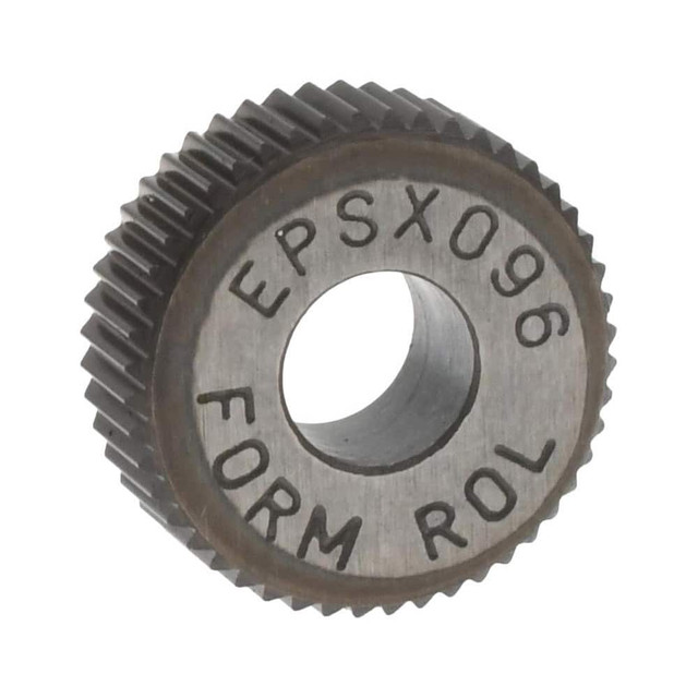 MSC EPSX096BN Beveled Face Knurl Wheel: 1/2" Dia, 90 ° Tooth Angle, 31 TPI, Straight, Cobalt