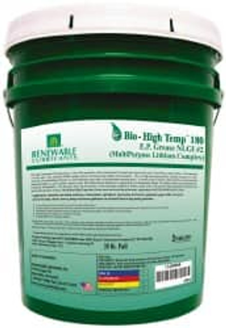 Renewable Lubricants 87614 Extreme Pressure Grease: 35 lb Pail, Biobased Lithium & High Oleric Base Stock