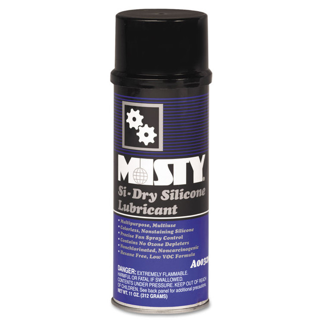 ZEP INC. Misty® 1033585 Si-Dry Silicone Spray Lubricant, 11 oz Aerosol Can, 12/Carton