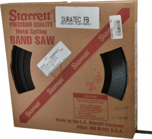 Starrett 13839 Band Saw Blade Coil Stock: 5/8" Blade Width, 100' Coil Length, 0.032" Blade Thickness, Carbon Steel