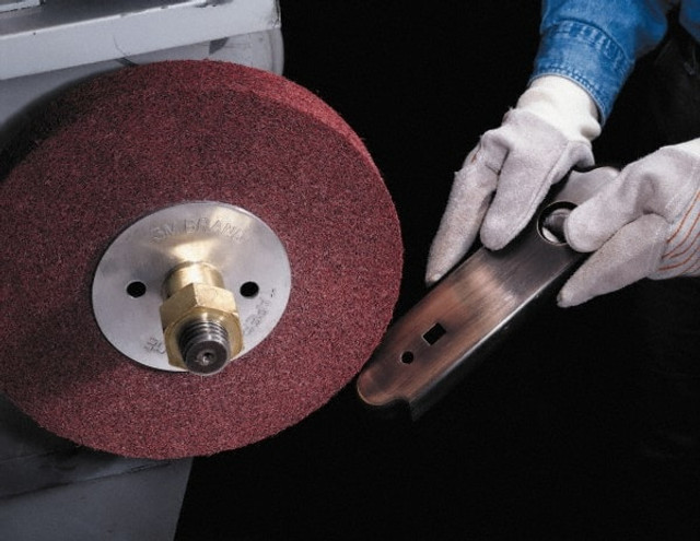 3M Deburring Wheel:  14" Dia,  2" Face Width,  8" Hole,  Density 5 N/A Aluminum Oxide 7010328531