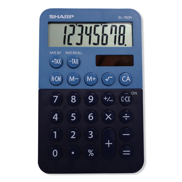 SHARP TONER EL760RBBL EL-760RBBL Handheld Calculator, 8-Digit LCD
