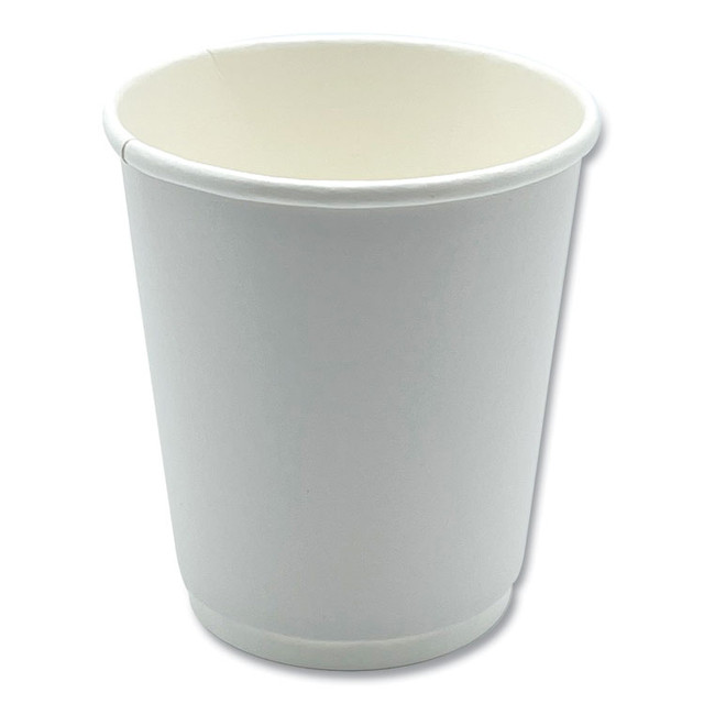 BOARDWALK DW8HCUPPK Paper Hot Cups, Double-Walled, 8 oz, White, 25/Pack