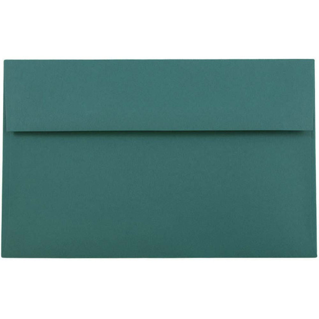 JAM PAPER AND ENVELOPE JAM Paper 194506  Booklet Invitation Envelopes, A10, Gummed Seal, Teal, Pack Of 50