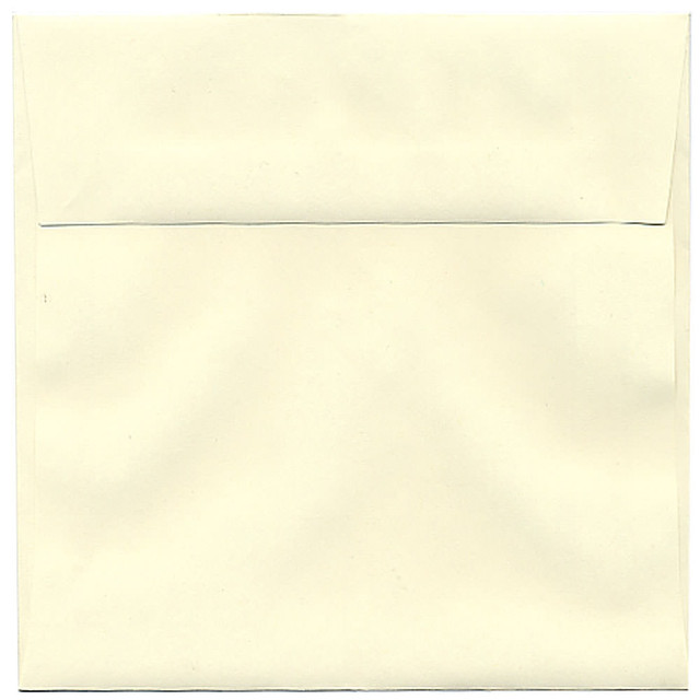 JAM PAPER AND ENVELOPE 191278 JAM Paper Strathmore Invitation Envelopes, 6in x 6in, Gummed Seal, Natural White, Pack Of 25