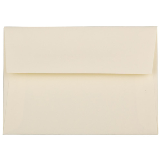 JAM PAPER AND ENVELOPE JAM Paper 191133  Booklet Envelopes (Strathmore Paper), #4 Bar (A1), Gummed Seal, Strathmore Ivory, Pack Of 25