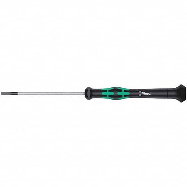 Wera 05118010001 Slotted Screwdriver: 1/8" Width, 6-7/8" OAL, 3-1/8" Blade Length