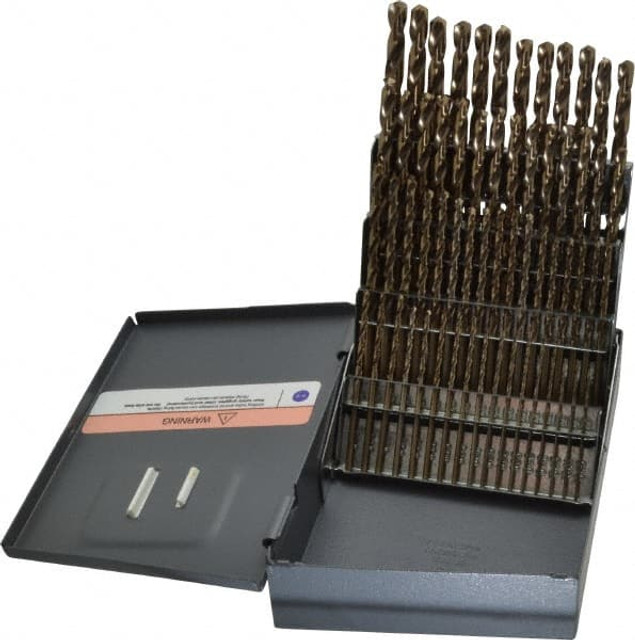 Hertel C.E96.S60A Drill Bit Set: Jobber Length Drill Bits, 60 Pc, 135 °, Cobalt