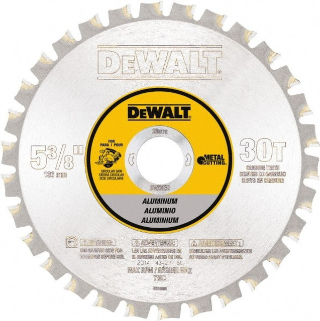 DeWALT DW9052 Wet & Dry Cut Saw Blade: 5-3/8" Dia, 30 Teeth