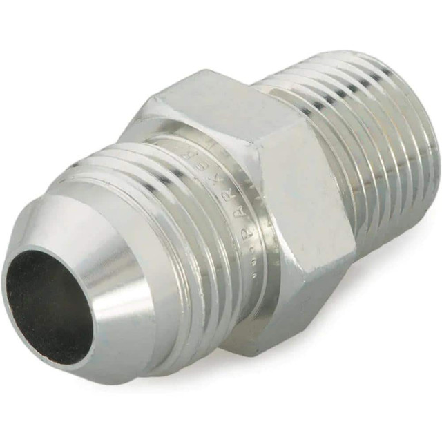 Parker PT-00276 Stainless Steel Flared Tube Male Adapter: 1/2" Tube OD, 3/8-18 Thread, 37 ° Flared Angle