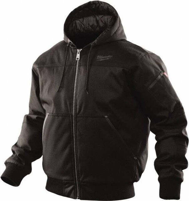 Milwaukee Tool 252B-2X Cold Weather Jacket: Size 2X-Large, Black, Polyester