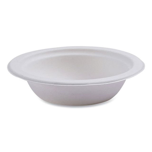 ECO-PRODUCTS,INC. EPBL12PK Renewable Sugarcane Bowls, 12 oz, Natural White, 50/Packs